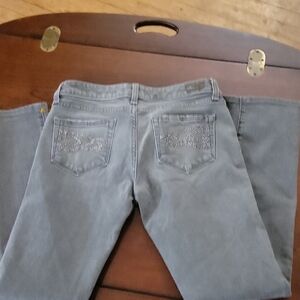 Women's Gray Jeans with Embellished Pockets Size 28